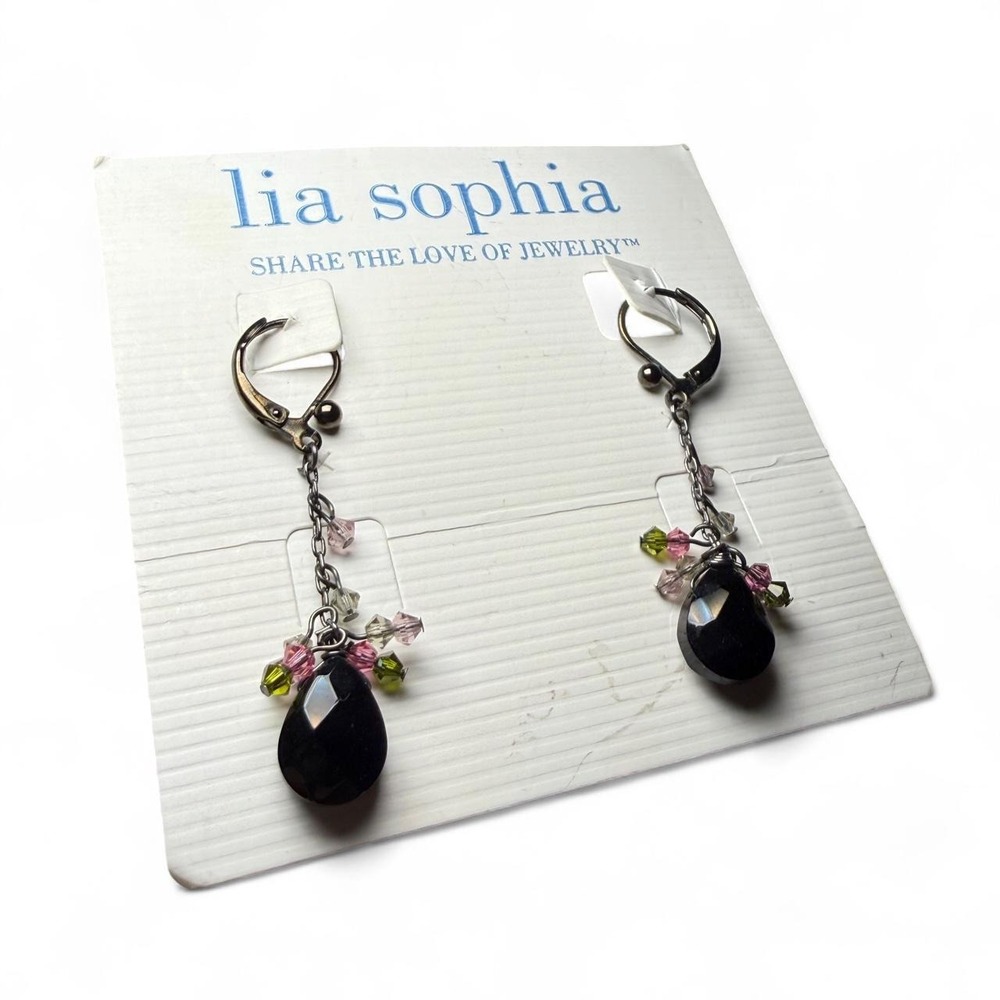 Lia Sophia silver-tone drop earrings